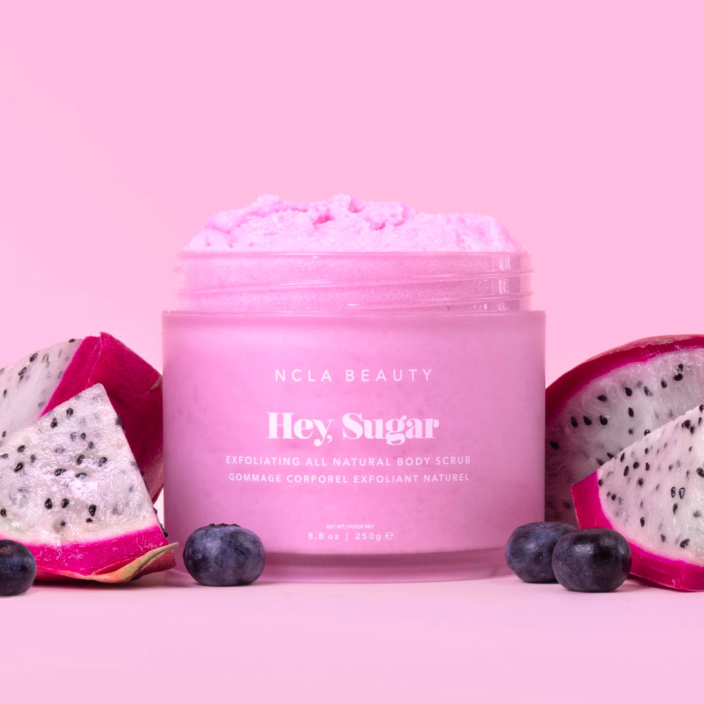 NCLA Beauty Hey Sugar All Natural Body Scrub – Moisturizing Exfoliating Sugar with Shea, Cocoa & Mango Butters