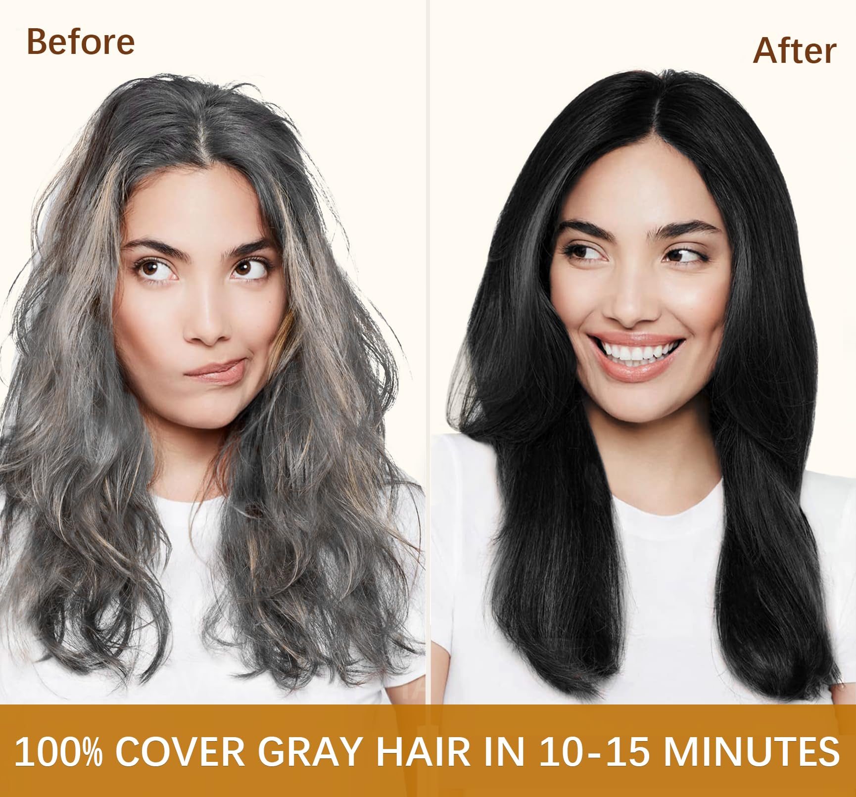 NCEPROHR Coconut Dye Shampoo – 3-in-1 Color for Brown Hair