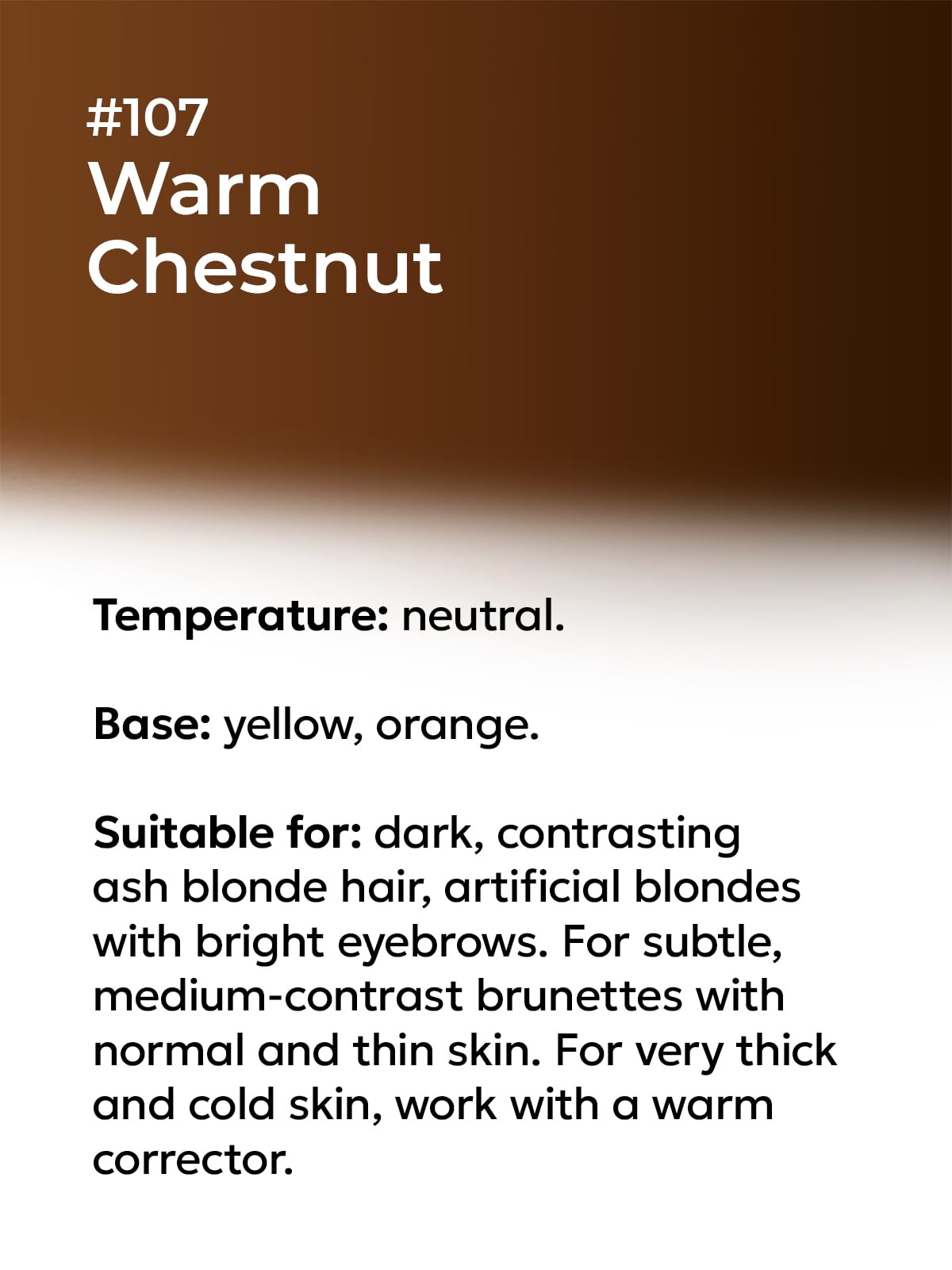 NE PIGMENTS #107 Warm Chestnut – Microblading Ink for Eyebrows by Elena Nechaeva