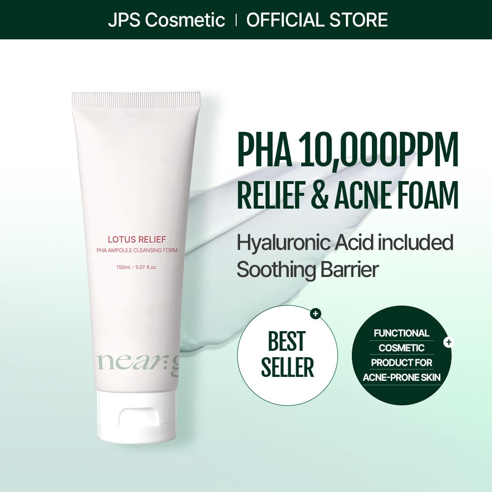 Near Garden Lotus Relief PHA Ampoule Cleansing Foam – Gentle Hydration for All Skin Types (150ml)