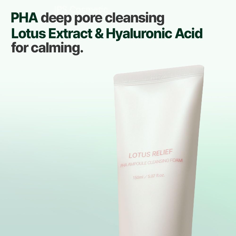 Near Garden Lotus Relief PHA Ampoule Cleansing Foam – Gentle Hydration for All Skin Types (150ml)