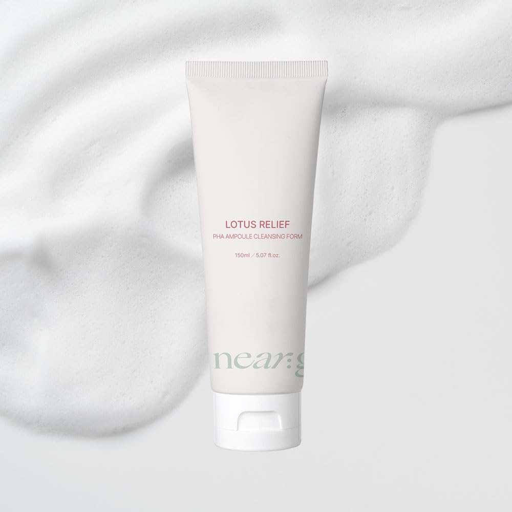 Near Garden Lotus Relief PHA Ampoule Cleansing Foam – Gentle Hydration for All Skin Types (150ml)