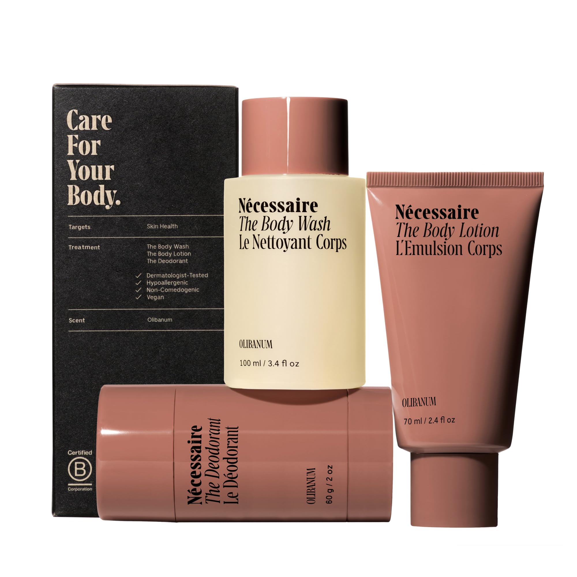 Nécessaire Body Essentials Mini Gift Set – Travel-Size Skin Care for Women & Men