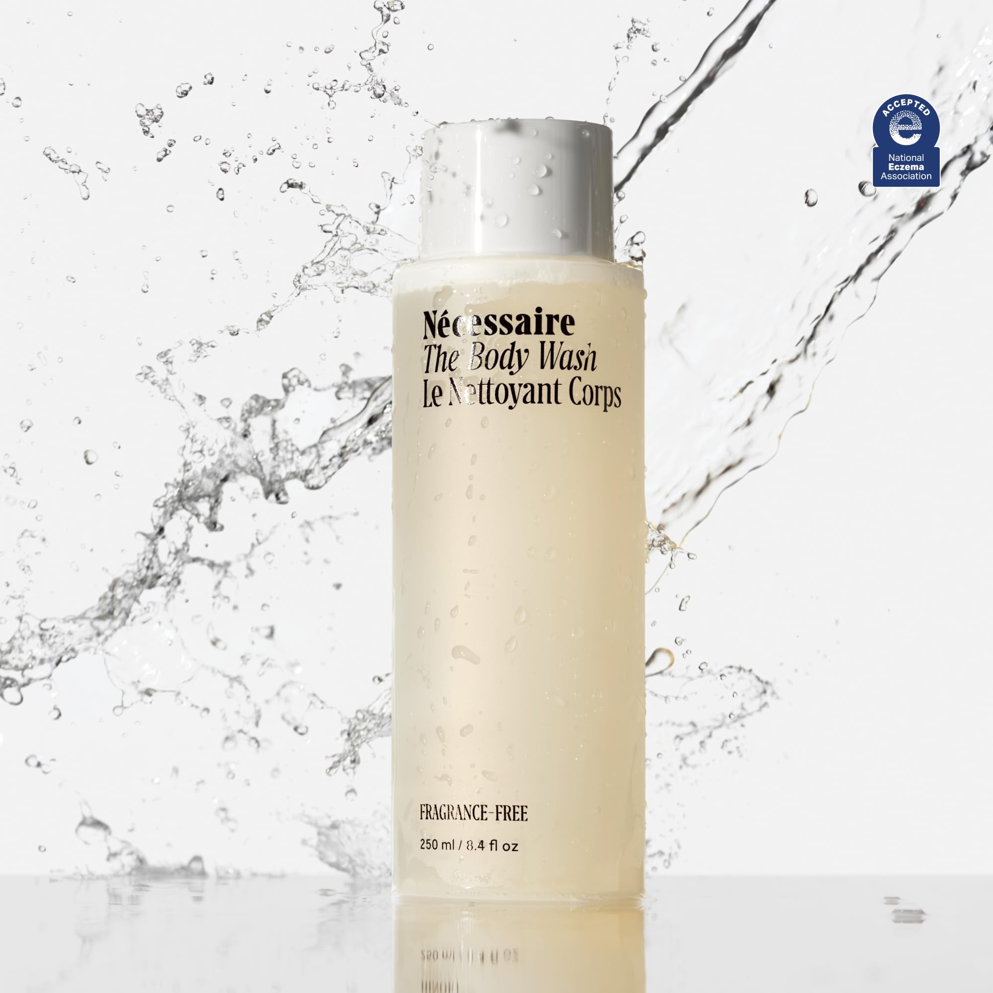 Nécessaire Fragrance-Free Body Wash – Multi-Oil Shower Gel with Niacinamide | Non-Comedogenic & Hypoallergenic | 250 ml