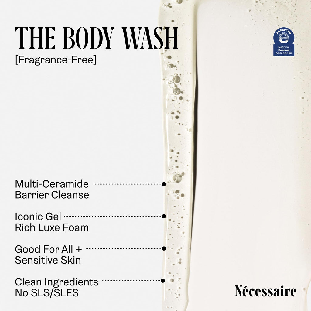 Nécessaire Fragrance-Free Body Wash with Niacinamide | Multi-Oil Shower Gel, 500ml