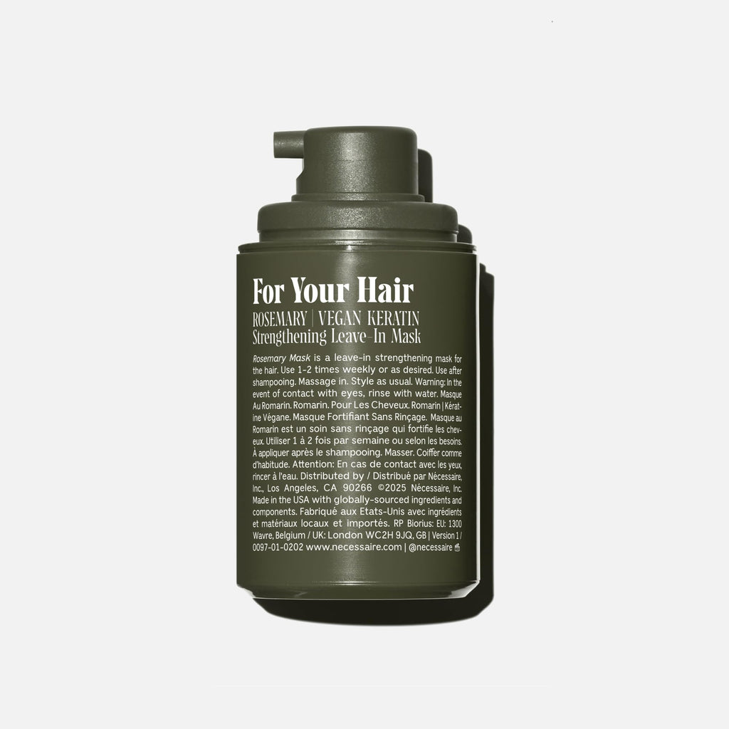 Nécessaire Rosemary Leave-In Mask | Keratin Hair Mask for Strength & Silk, Color-Safe, Sulfate-Free (60 ml)