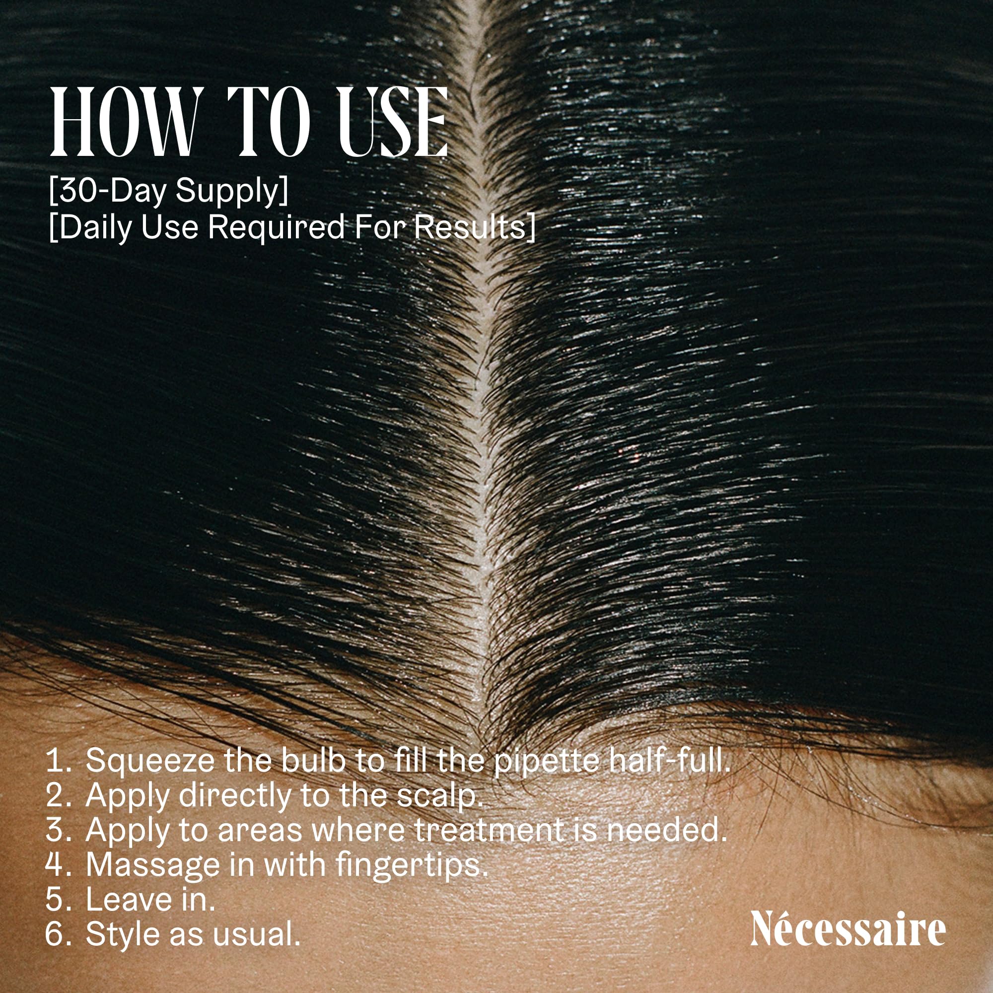 Nécessaire Rosemary Serum - Denser, Fuller Hair with 70% Rosemary Water + 5% Capixyl | 1 fl oz | Vegan