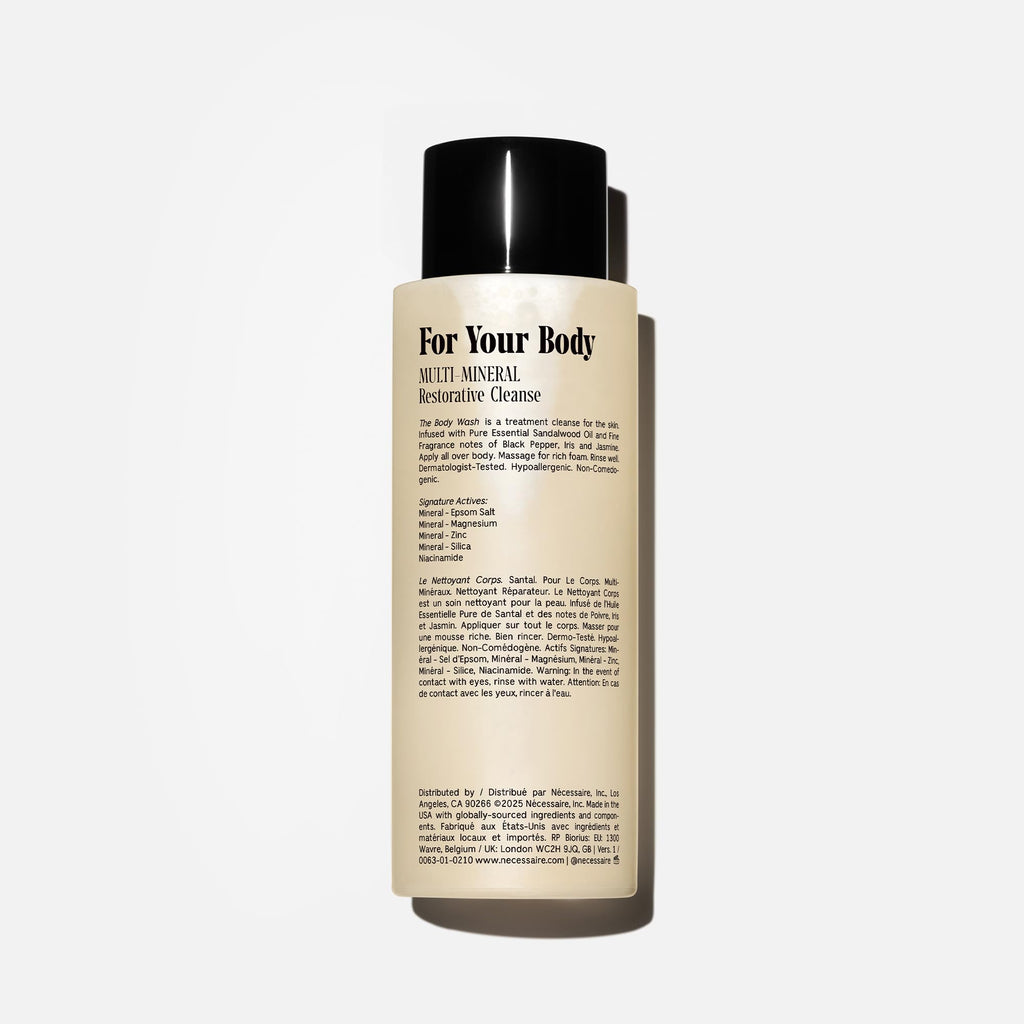 Nécessaire The Body Wash Santal – Multi-Oil Shower Gel with Niacinamide | Non-Comedogenic & Hypoallergenic
