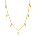 Multi-Talon Necklace, Gold Vermeil