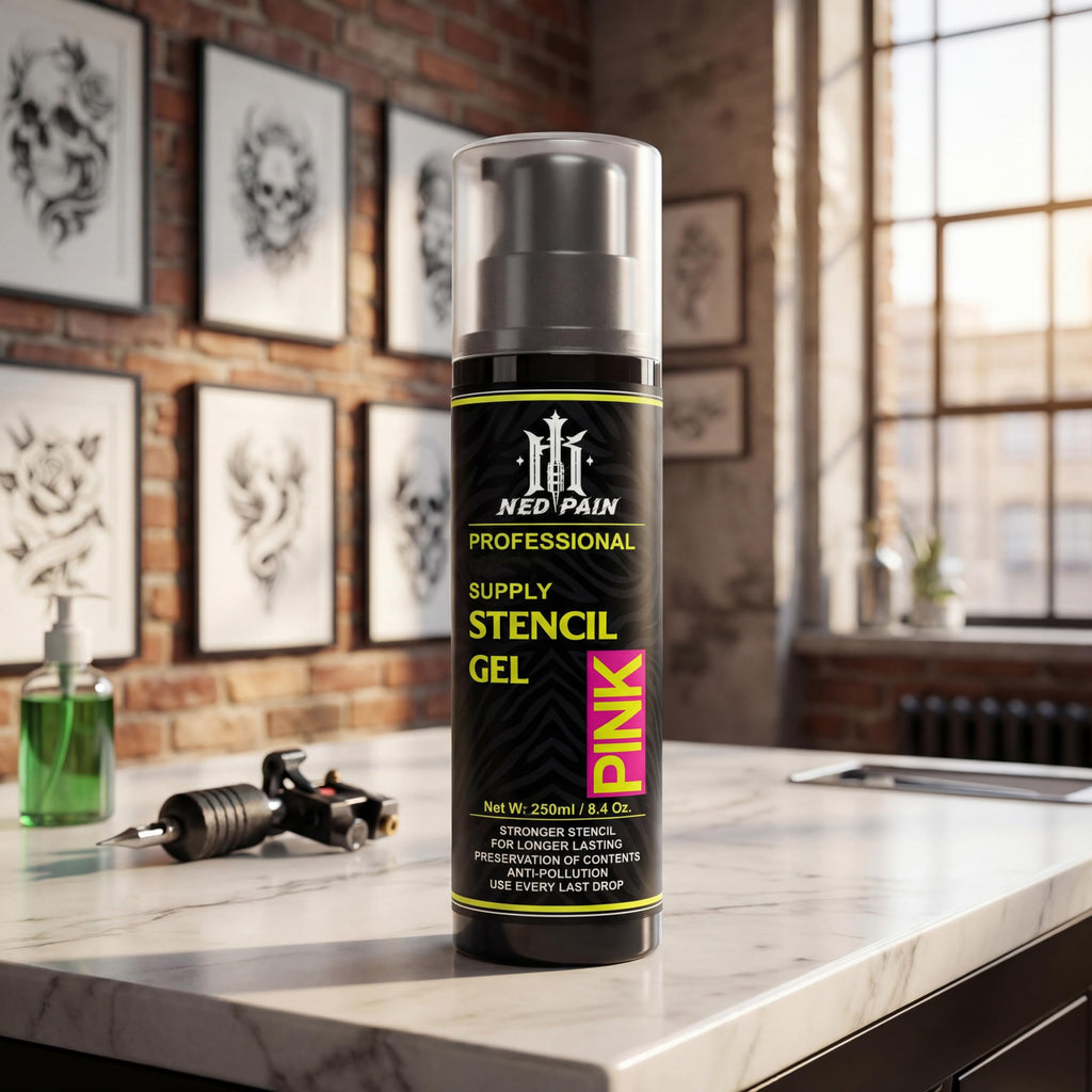 nedpain Pro Tattoo Transfer Gel – 8.4 oz with Pump for Precise Stencil Transfers