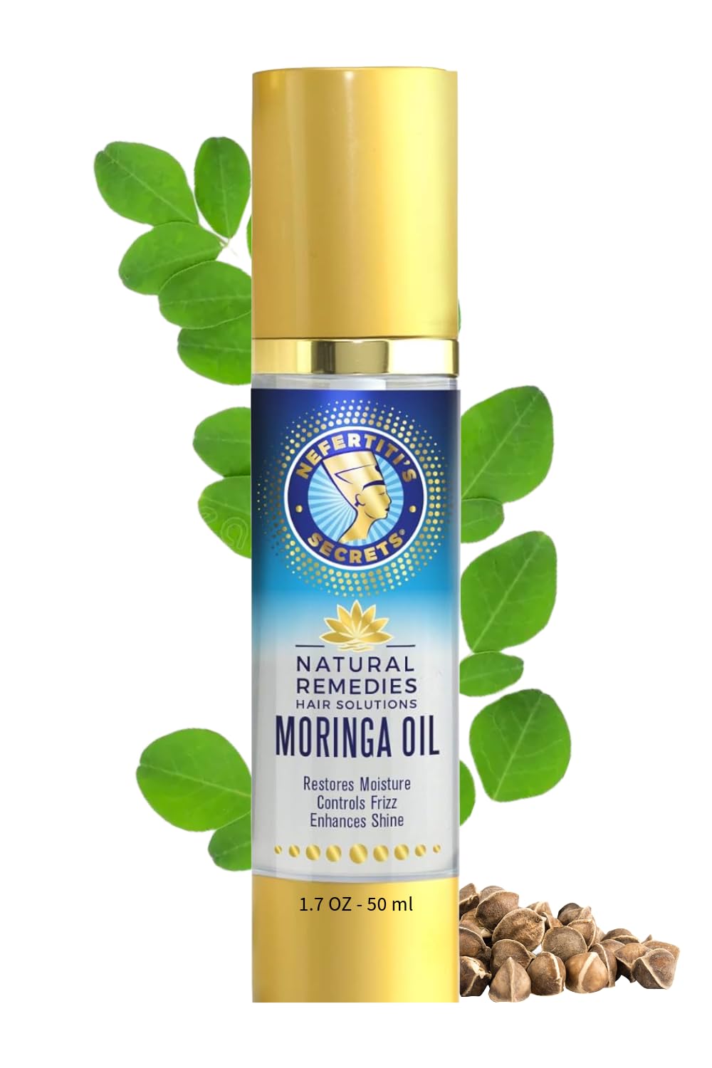 Nefertiti's Secrets Moringa Oil with Rosemary – Organic Hair Growth & Deep Hydration 50 mL