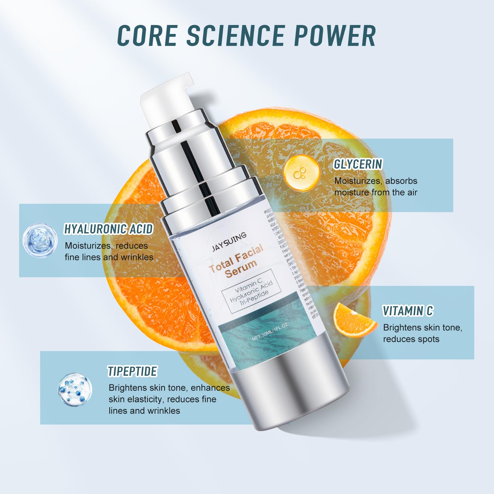 NEIOM Vitamin C Serum with Hyaluronic Acid & Peptides – Pack of 2 | Brightening & Hydration