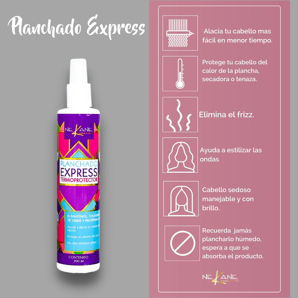 NEKANE Planchado Express Heat Protectant for Hair 300 mL – Pink