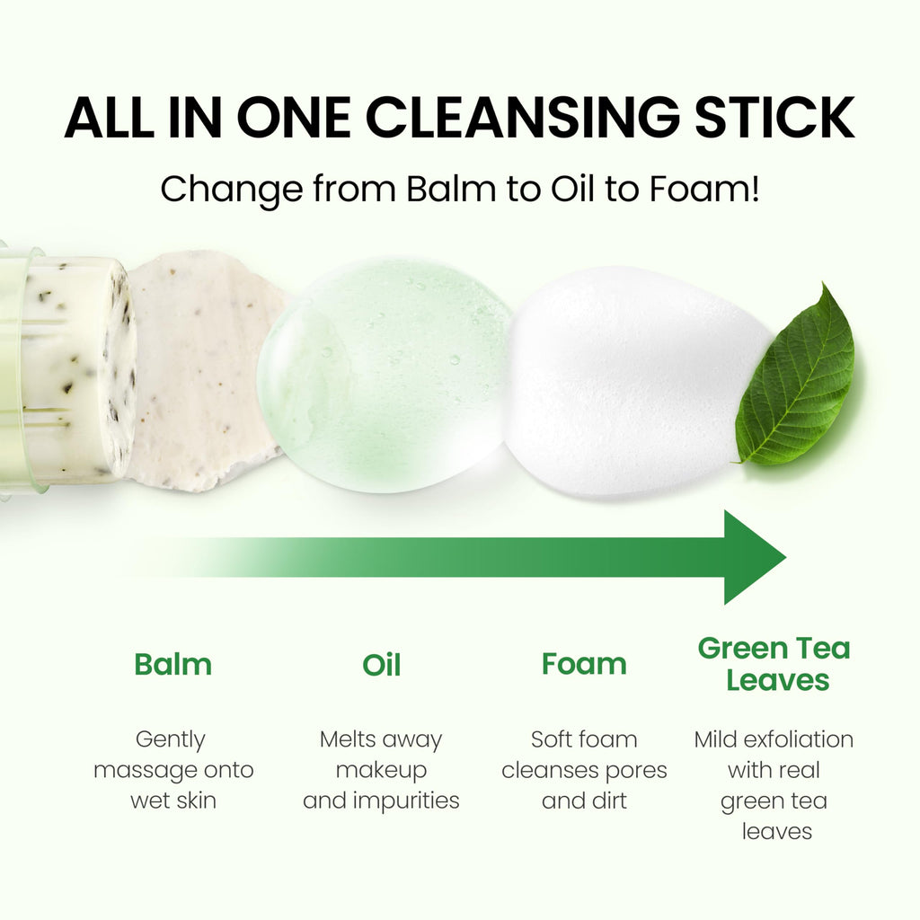 DERMALOGY by NEOGENLAB Cleansing Stick with Green Tea Leaves – Hydrating Travel Size