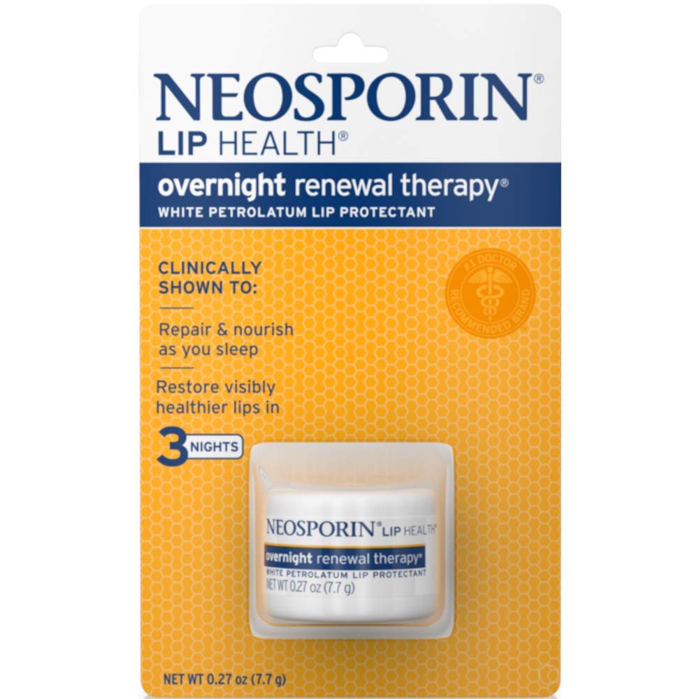 Neosporin Lip Health Overnight Renewal Therapy – 0.27 oz Pack of 8