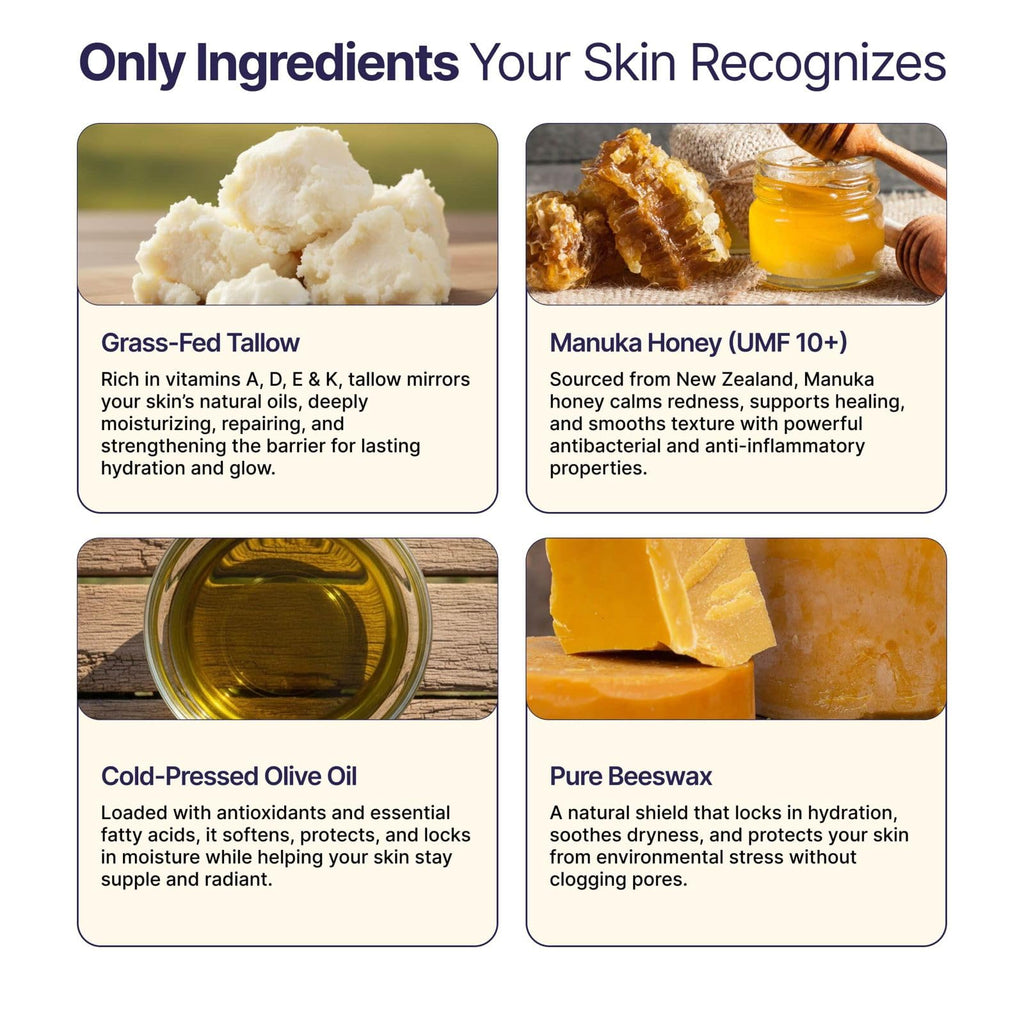 Neptune Health Tallow & Manuka Honey Balm - 2 oz Unscented