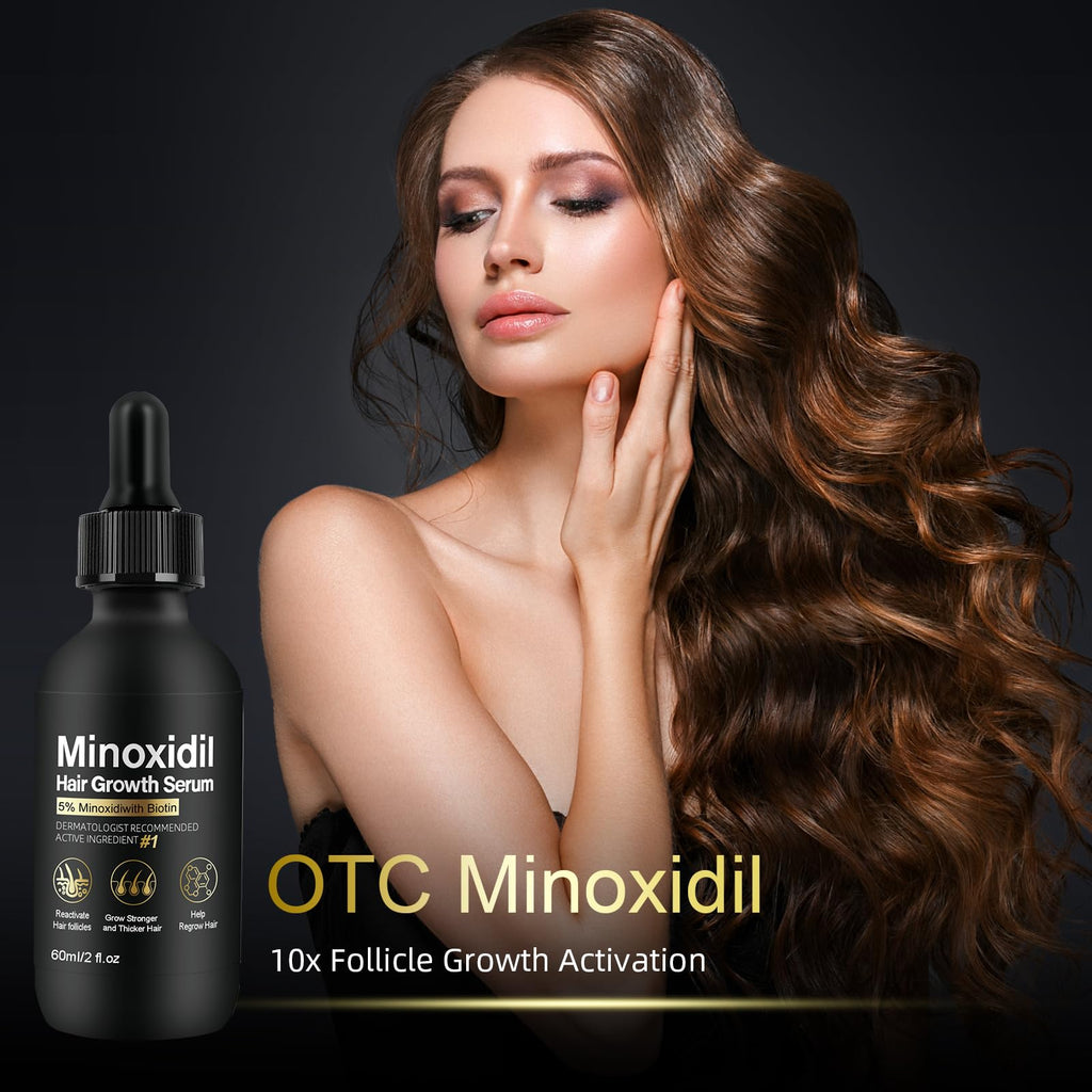 NETYIYUN 5% Minoxidil for Women and Men – Fuller, Thicker Hair (2 oz)