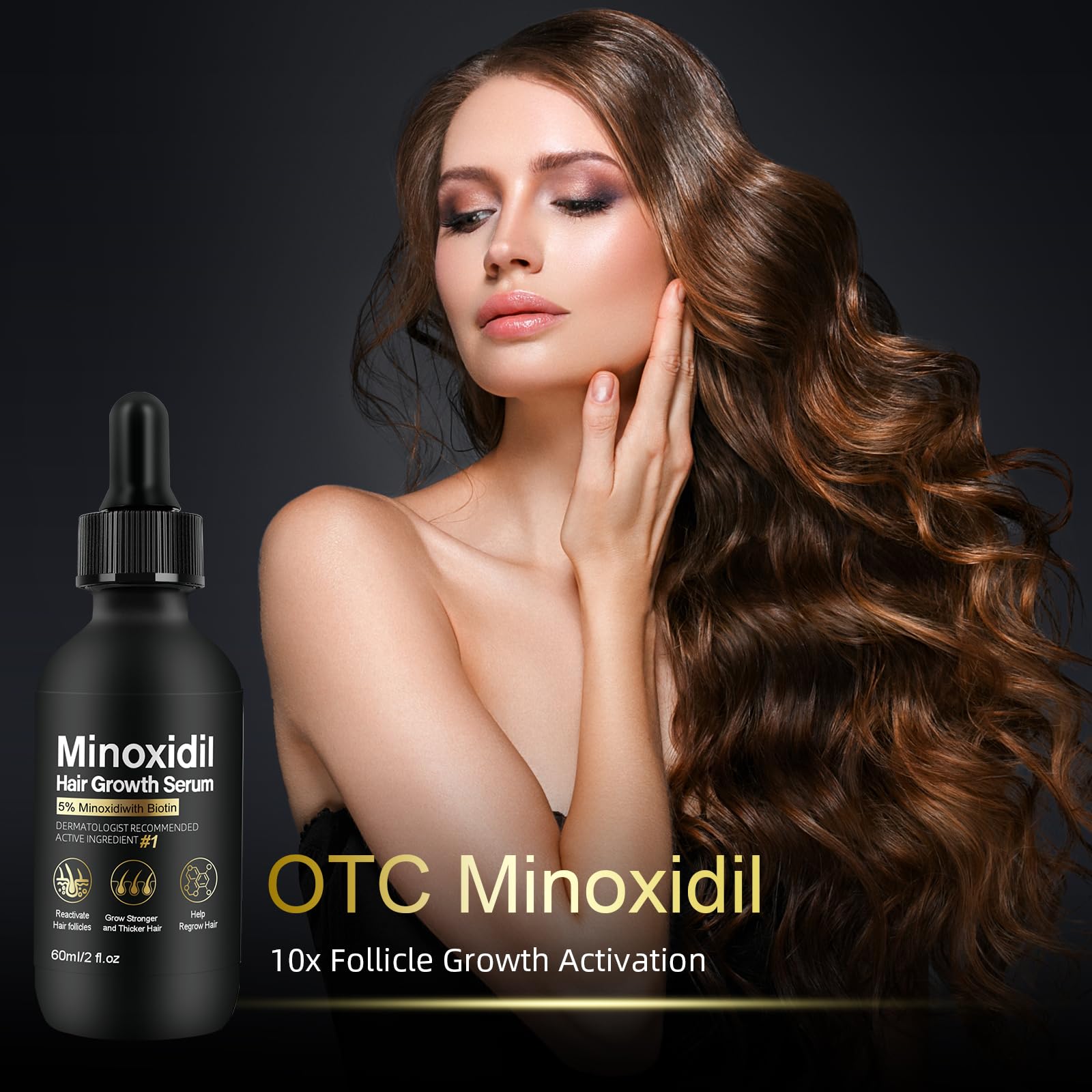 NETYIYUN 5% Minoxidil for Women and Men – Fuller, Thicker Hair (2 oz)
