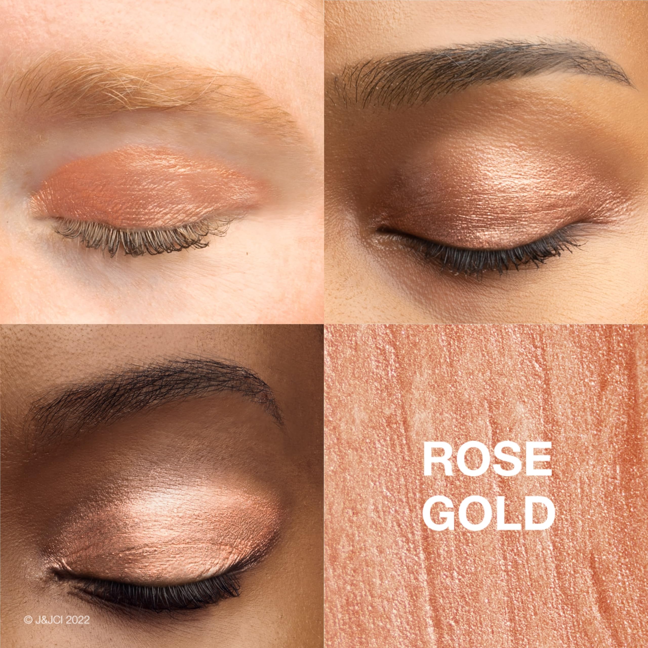 Neutrogena Sensitive Skin Eyeshadow + Primer in Rose Gold — Longwear 2-in-1 Metallic Eye Color (0.22 oz)
