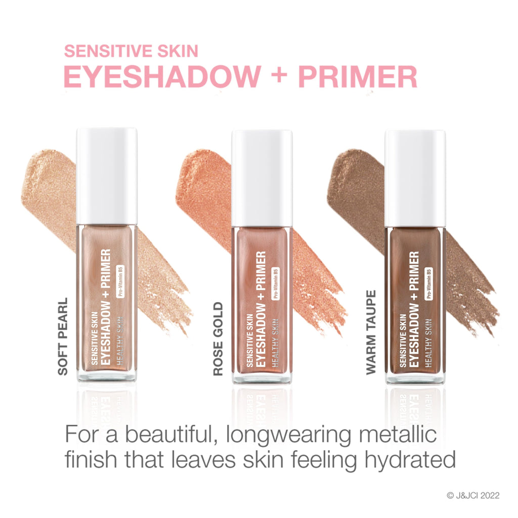 Neutrogena Sensitive Skin Eyeshadow + Primer in Rose Gold — Longwear 2-in-1 Metallic Eye Color (0.22 oz)