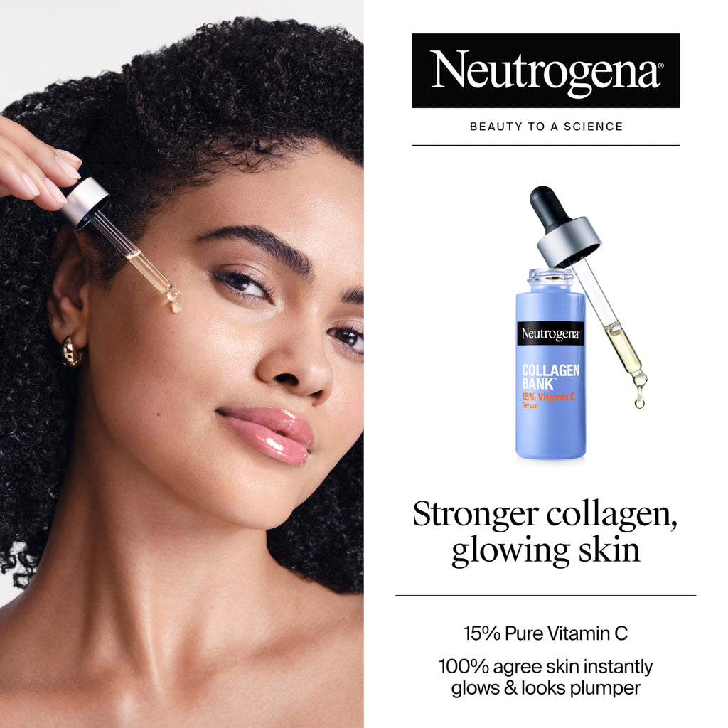 Neutrogena Collagen Bank 15% Vitamin C Serum — Fragrance Free, Glow & Even Tone, 0.5 fl oz