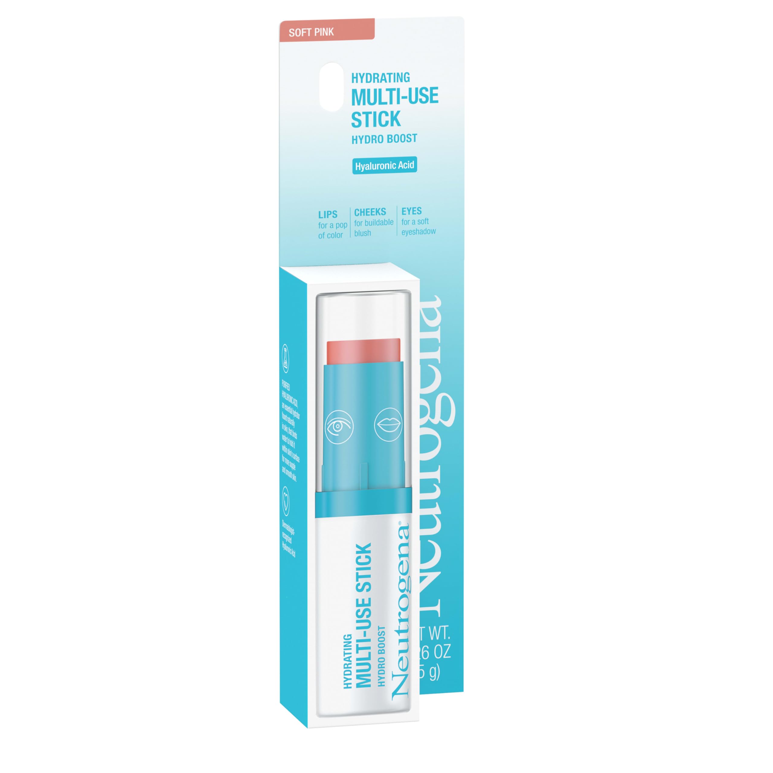 Neutrogena Hydro Boost Hydrating Multi-Use Makeup Stick – Soft Pink, 0.26 oz