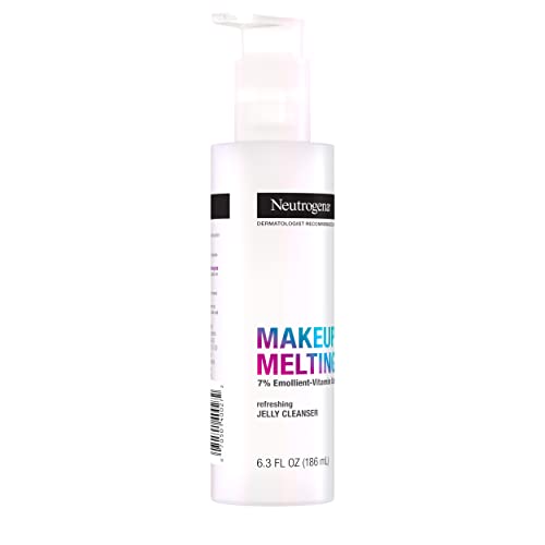 Neutrogena Makeup Melting Jelly Cleanser — Oil-Free Eye & Face Remover with 7% Emollient-Vitamin Complex, 6.3 fl oz