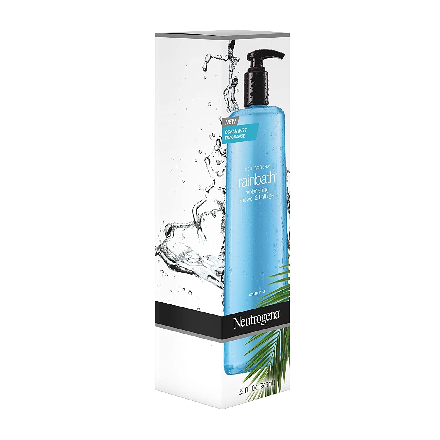 Neutrogena Rainbath Ocean Mist Shower Gel & Shaving Gel, Moisturizing Clean Rinse, 32 oz (2-pack)
