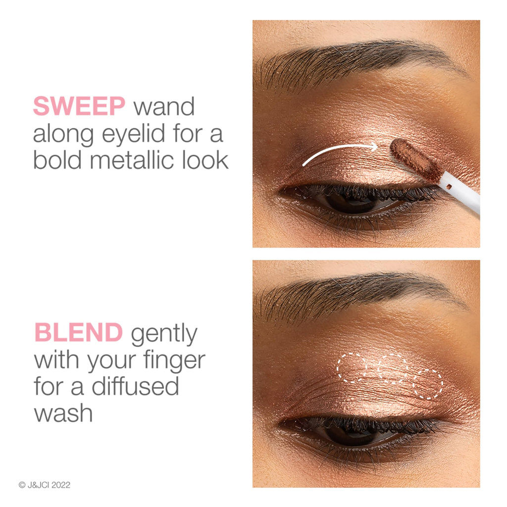 Neutrogena Sensitive Skin Eyeshadow + Primer in Rose Gold — Longwear 2-in-1 Metallic Eye Color (0.22 oz)