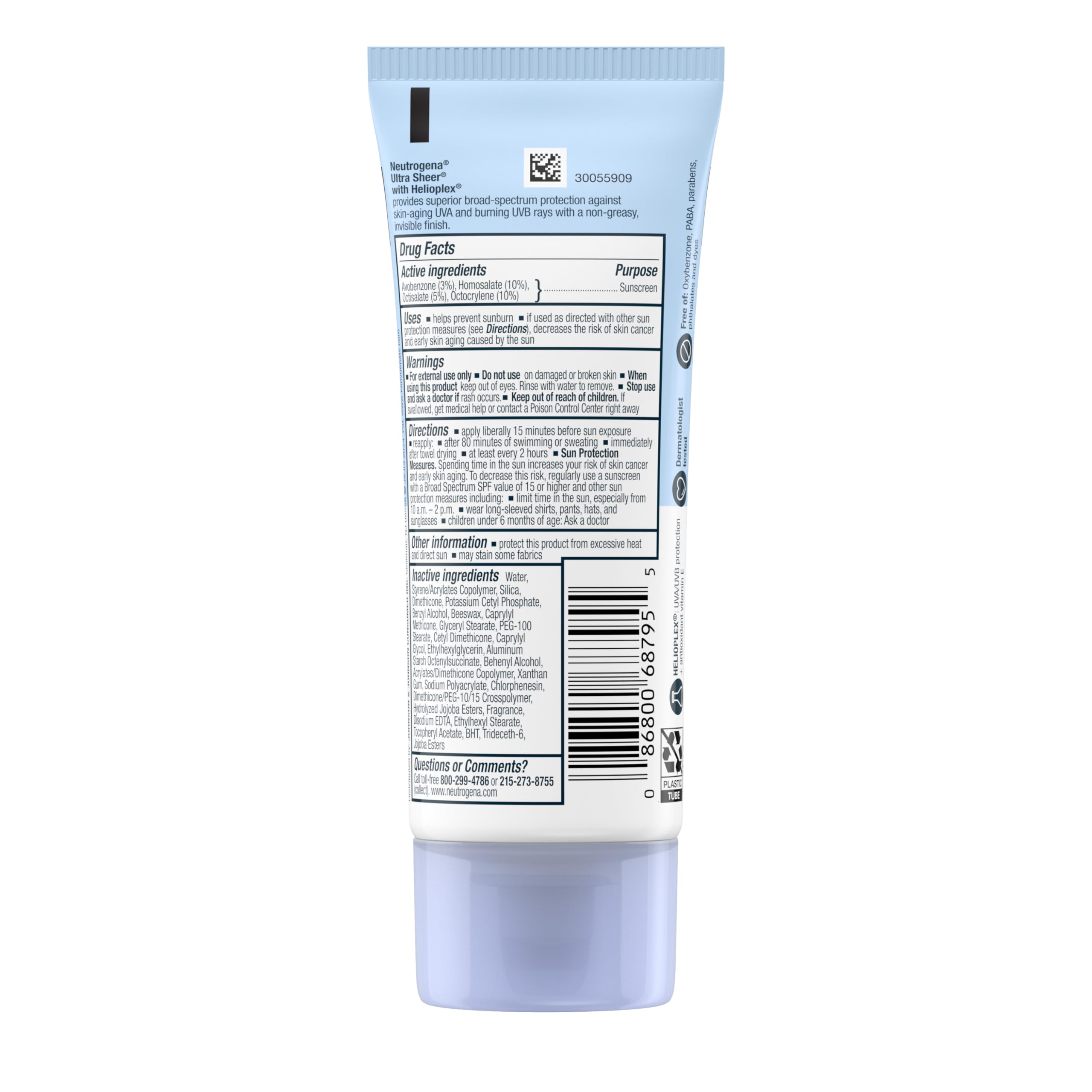 Neutrogena Ultra Sheer Dry-Touch Sunscreen SPF 45 – Travel Size Pack (3 x 3 oz)