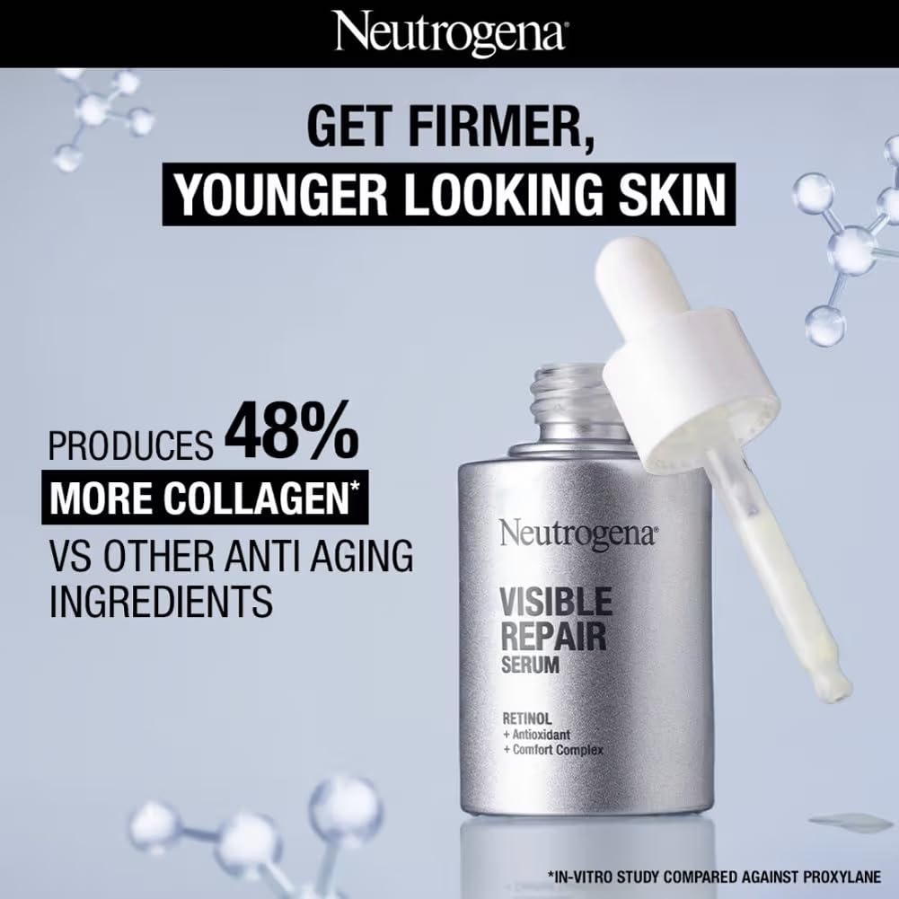 Neutrogena Visible Repair Serum 30ml – Gentle Retinol & Triple Extracts