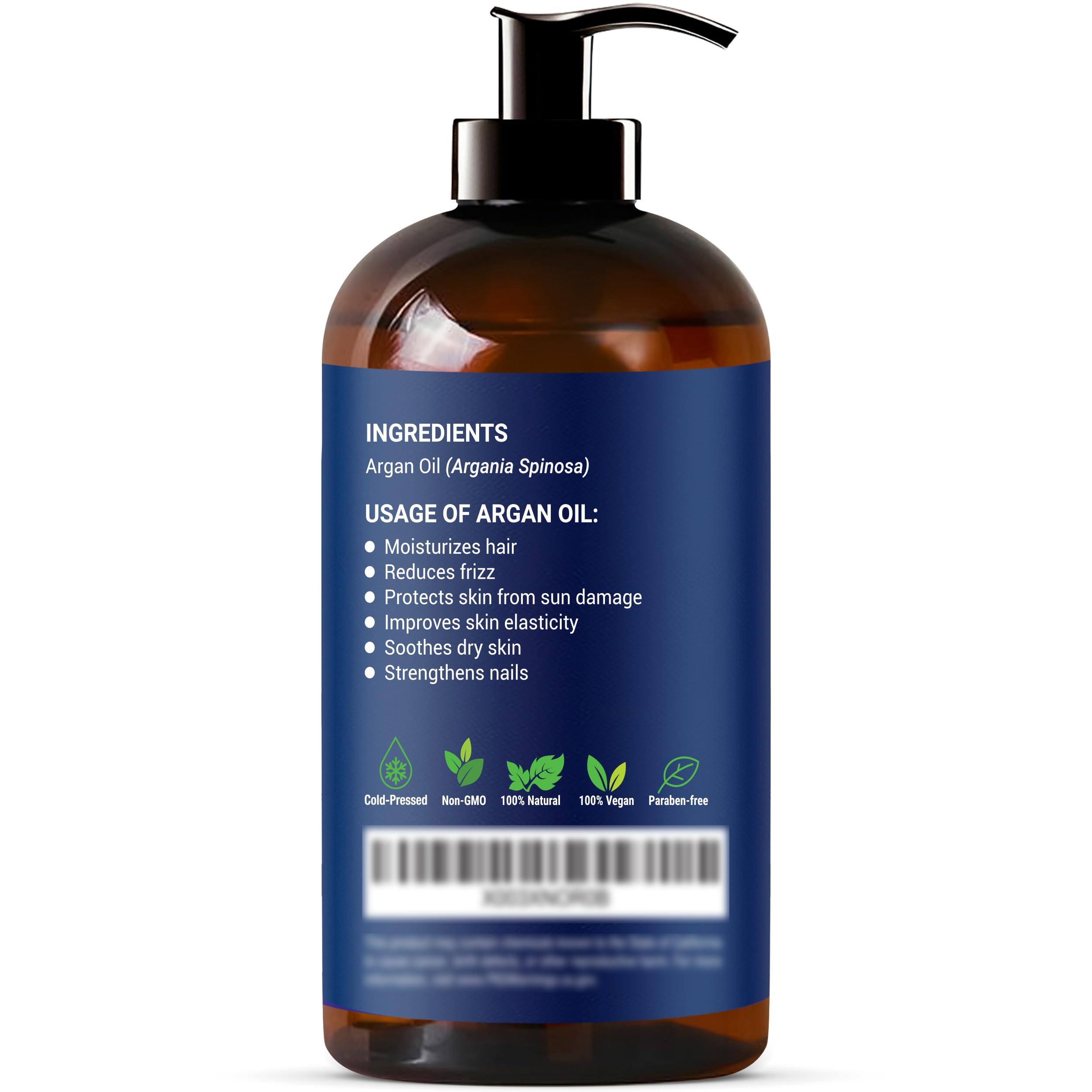Nexon Botanics Argan Oil for Hair Growth | 8 fl oz, 100% Natural Moroccan Argan Oil for Face, Body & Nails