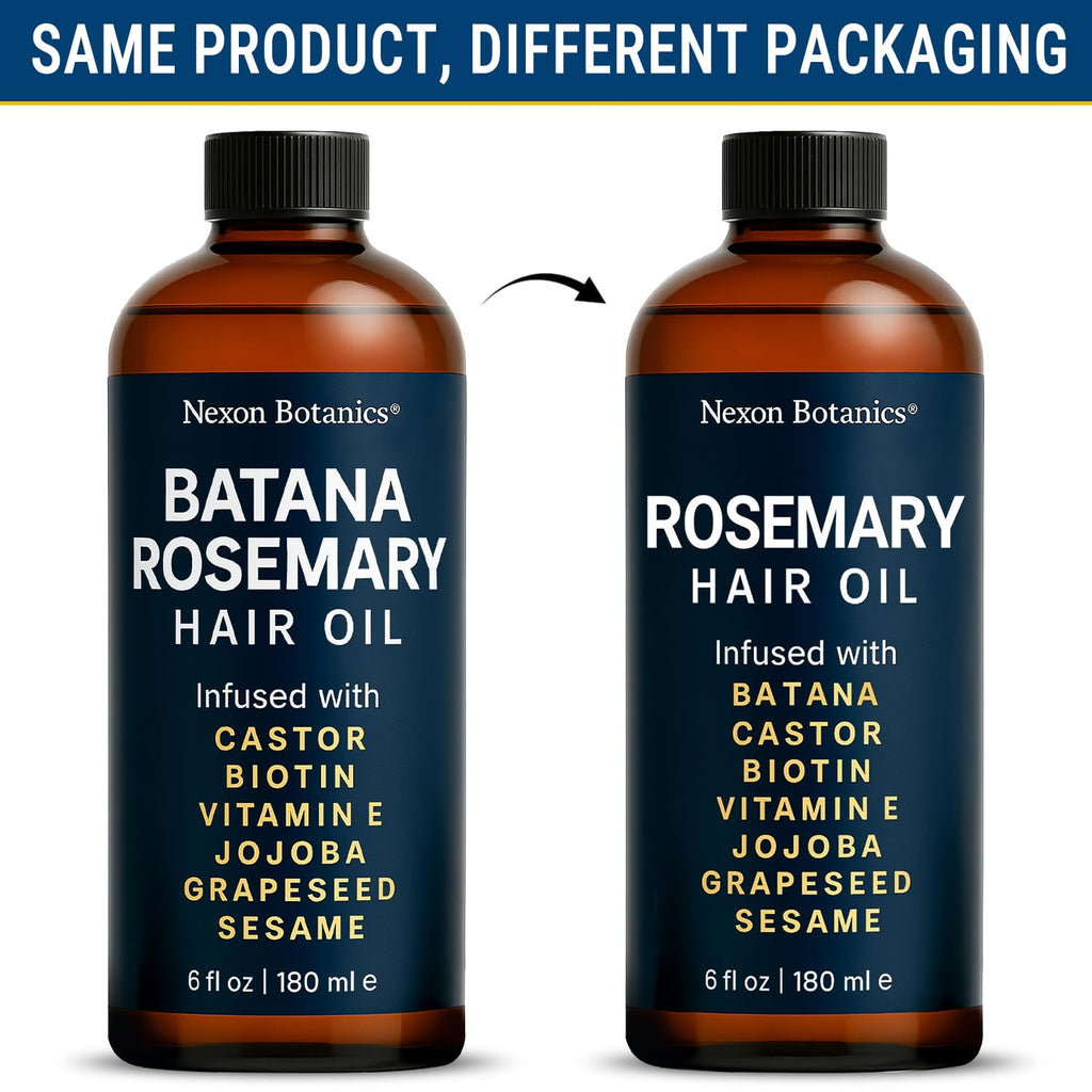Nexon Botanics Rosemary Oil for Hair Growth – 6 fl oz | Frizz Control & Scalp Refresh
