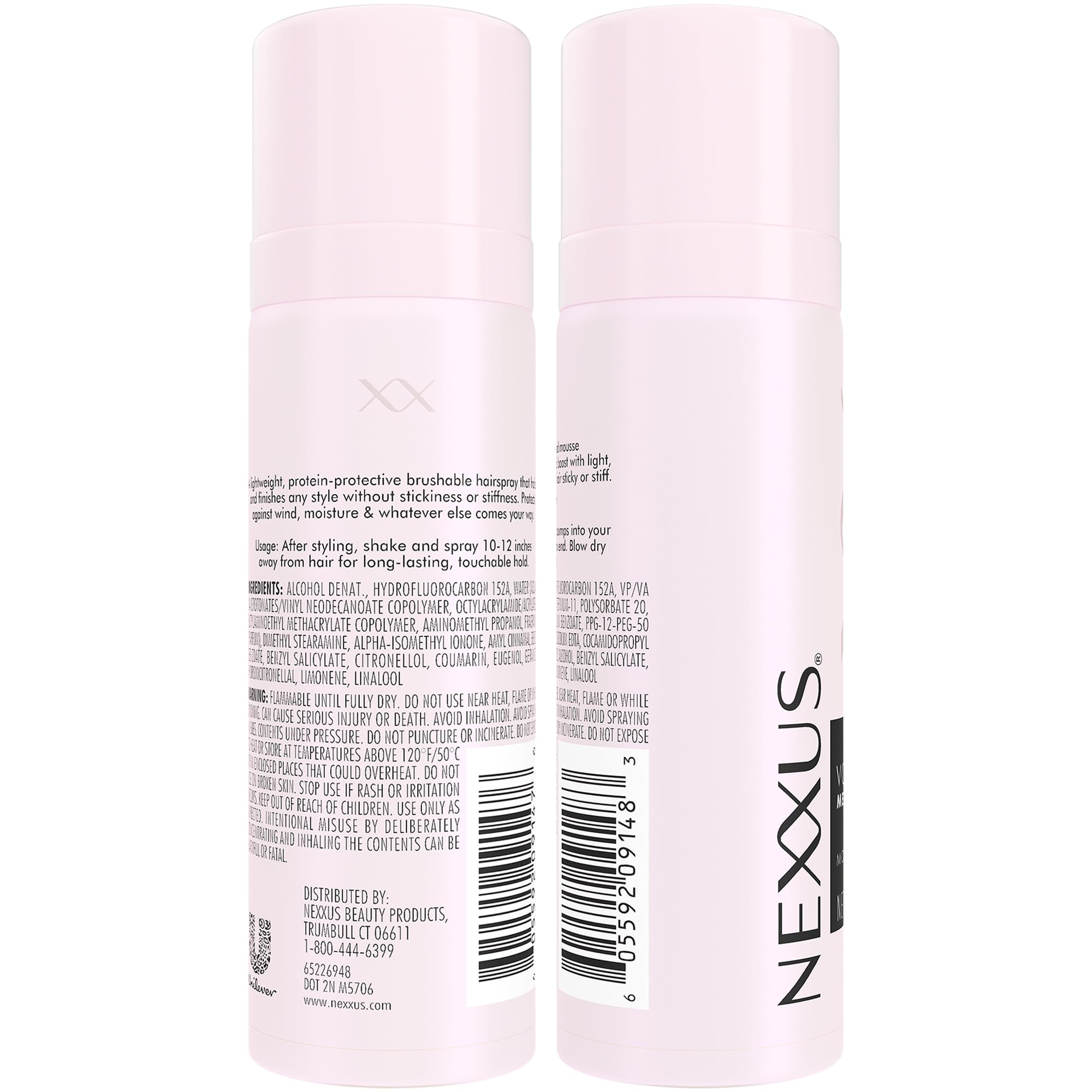 Nexxus Comb Thru Flexible Hold Hairspray – 8-Pack Travel Size, Rose Fragrance, 72-Hour Humidity Shield