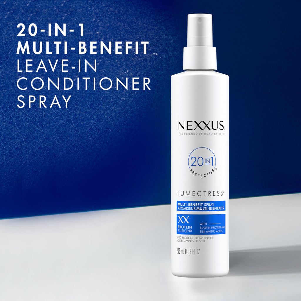 Nexxus Humectress Leave-In Conditioner Spray — 20-in-1 Perfector for Dry Hair, Biotin & Hyaluronic Acid, 9oz