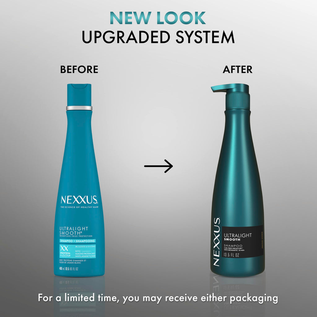 Nexxus Ultralight Smooth Shampoo — Weightless Frizz Defense for Dry, Frizzy Hair (13.5 fl oz)