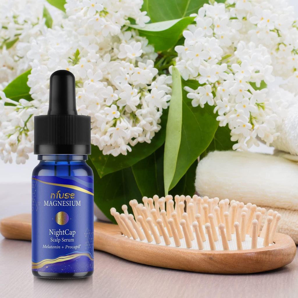 nfuse NightCap Hair Growth Serum with Melatonin, Peptides & Magnesium — Fragrance-Free Sleep Support for All Hair Types