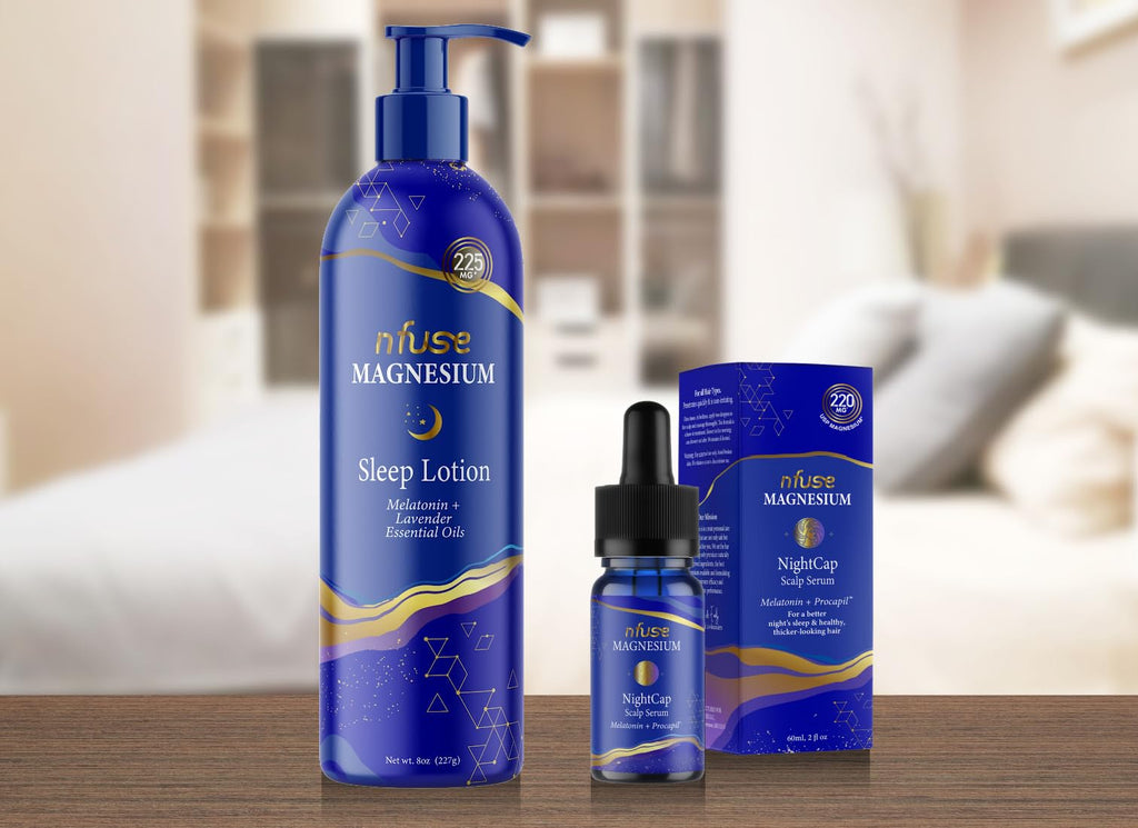 nfuse NightCap Hair Growth Serum with Melatonin, Peptides & Magnesium — Fragrance-Free Sleep Support for All Hair Types