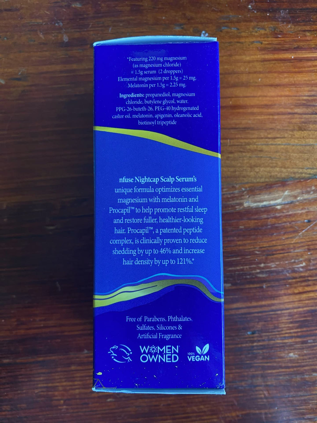 nfuse NightCap Hair Growth Serum with Melatonin, Peptides & Magnesium — Fragrance-Free Sleep Support for All Hair Types