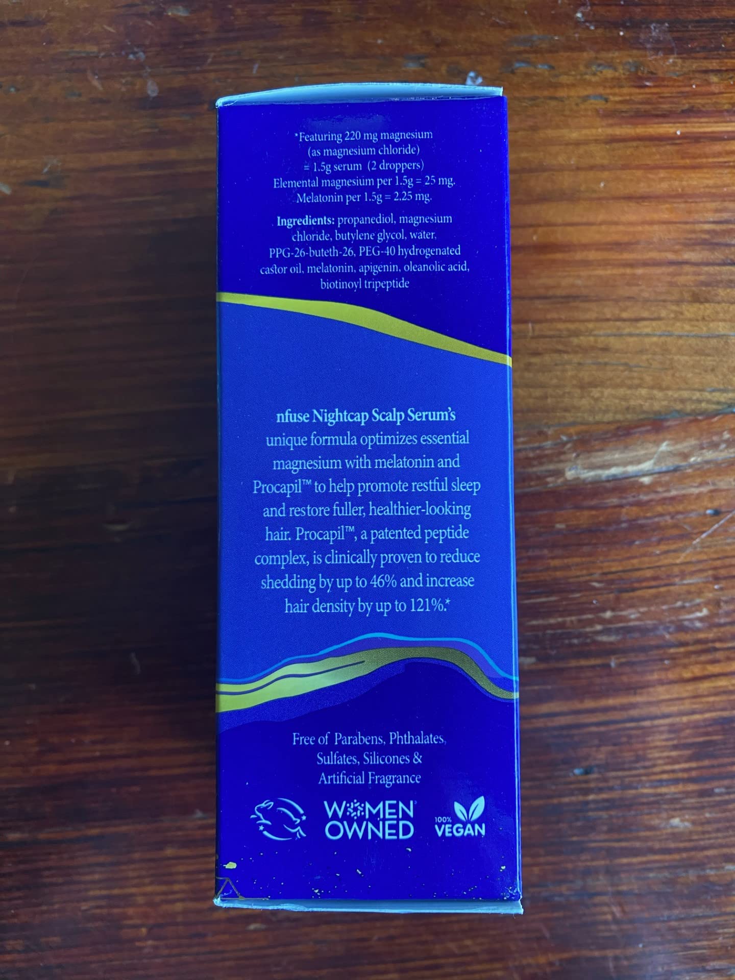nfuse NightCap Hair Growth Serum with Melatonin, Peptides & Magnesium — Fragrance-Free Sleep Support for All Hair Types