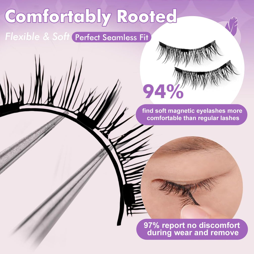 NGWDBA Hunnyfit Magnetic Lashes – Reusable, Glue-Free Lashes with Applicator