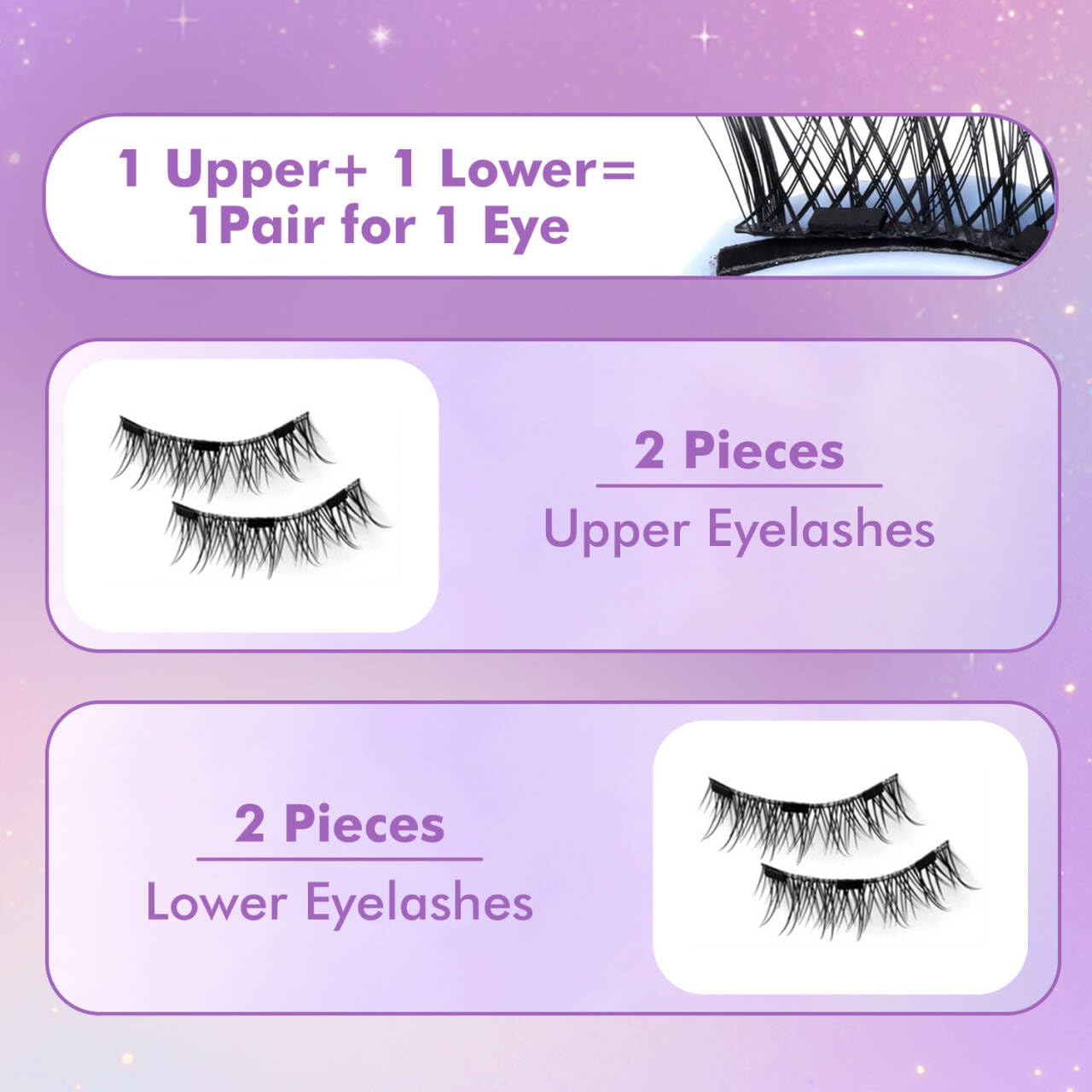 NGWDBA Hunnyfit Magnetic Lashes – Reusable, Glue-Free Lashes with Applicator