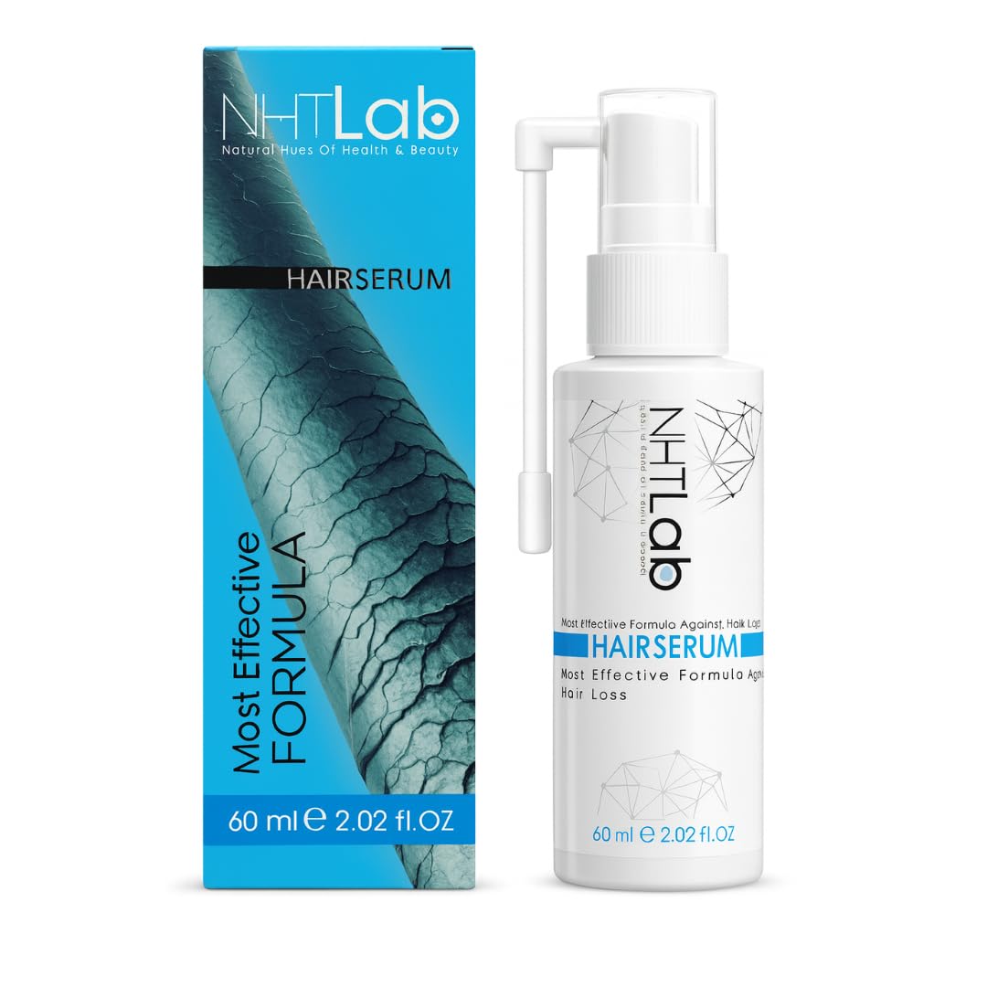 NHTLab Hair Growth Serum for Men & Women - Caffeine & Biotin for Strong Roots (60ml)