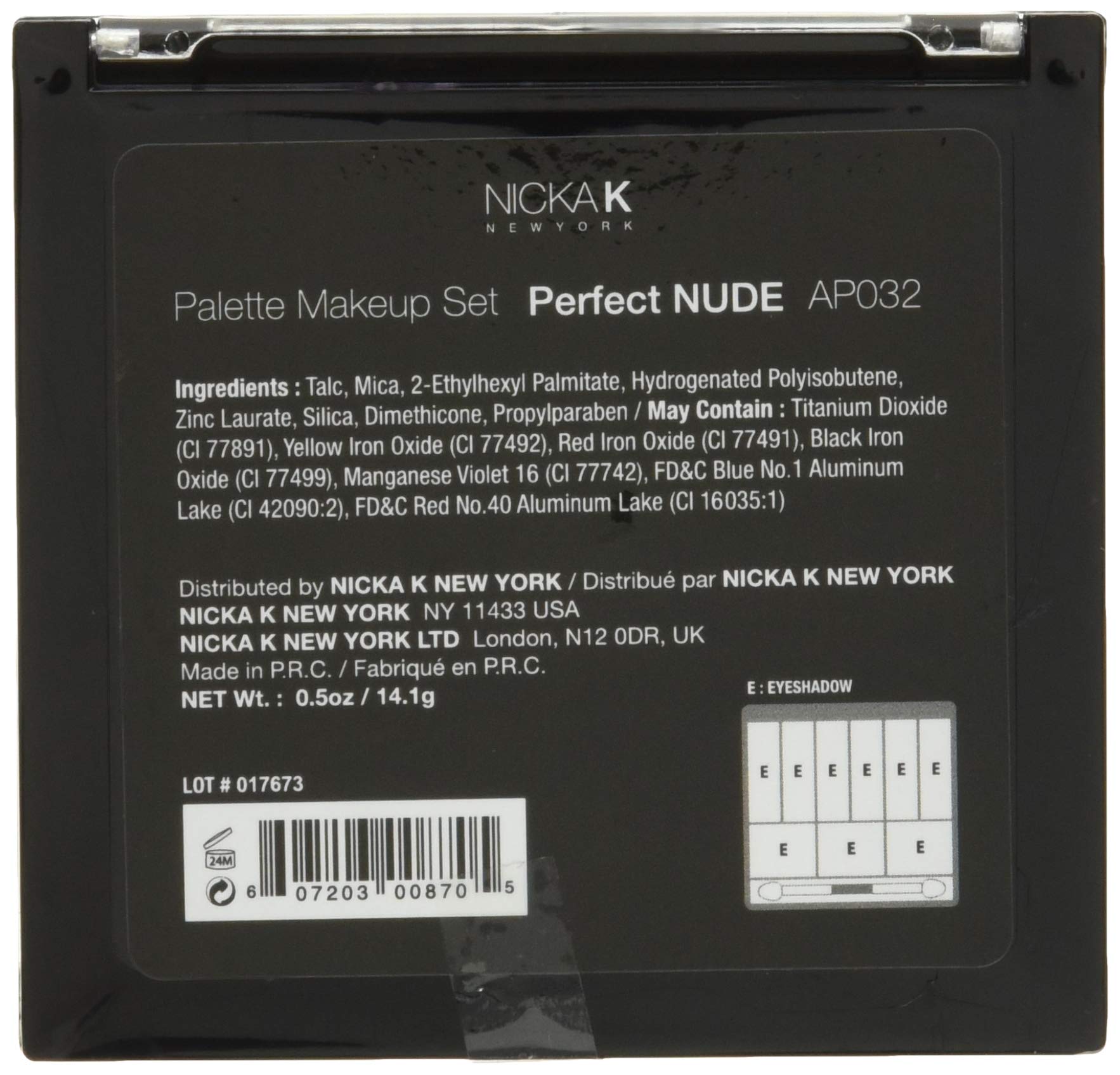 NICKA K Perfect 9 Nude Eyeshadow Palette Set – Travel Size Matte Finish