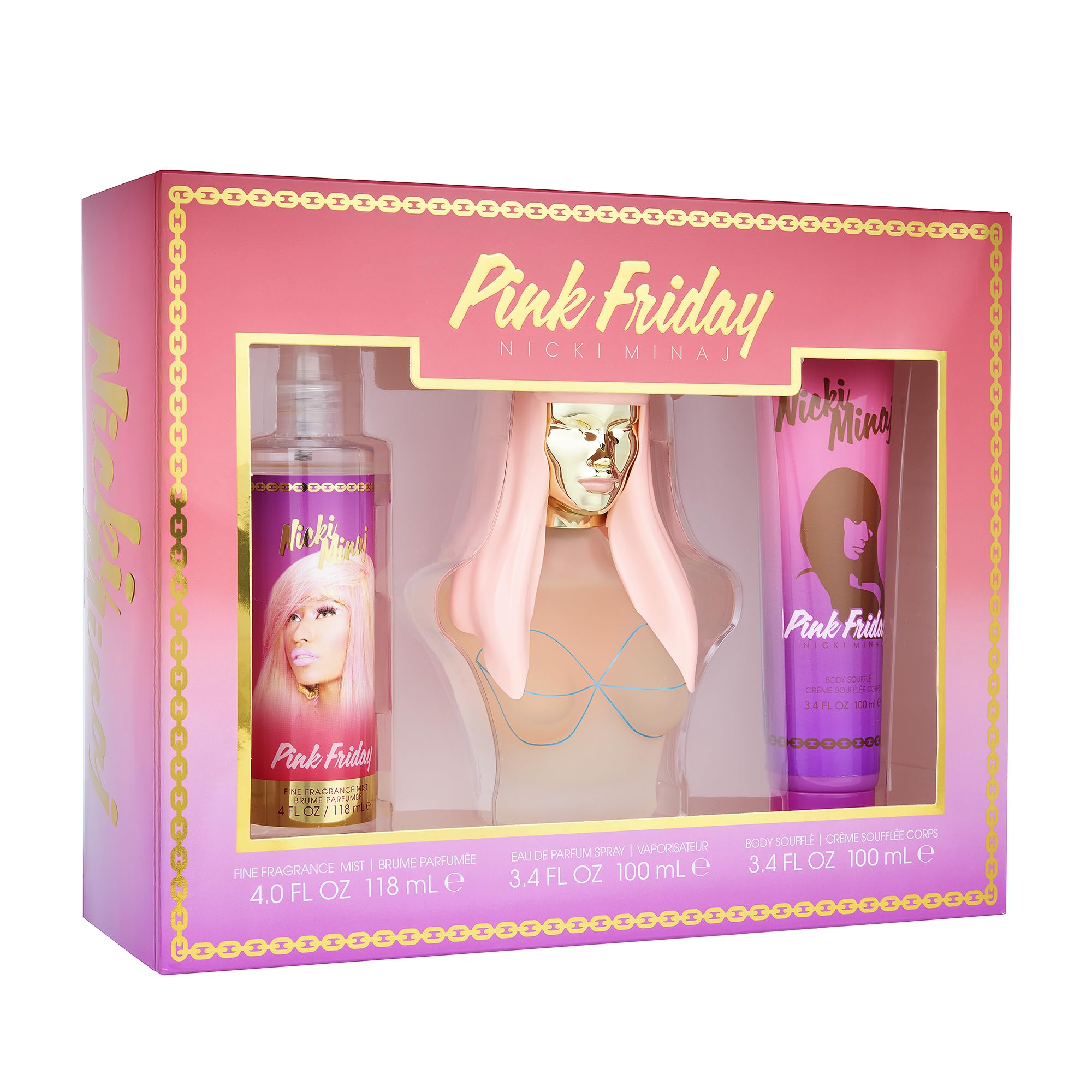 Nicki Minaj Pink Friday 3Pc Women Set – Window Box | Eau de Parfum Gift Set