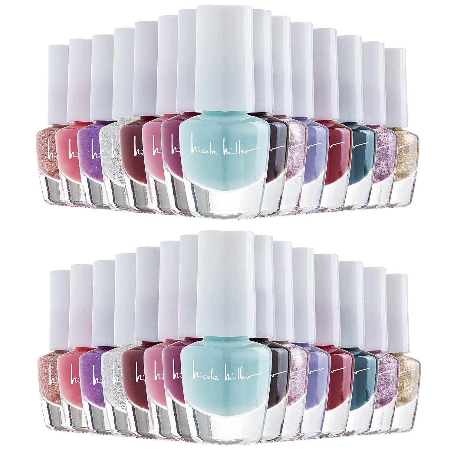 Nicole Miller New York Mini Nail Polish Set – Glossy, Vibrant 2-Pack Collection
