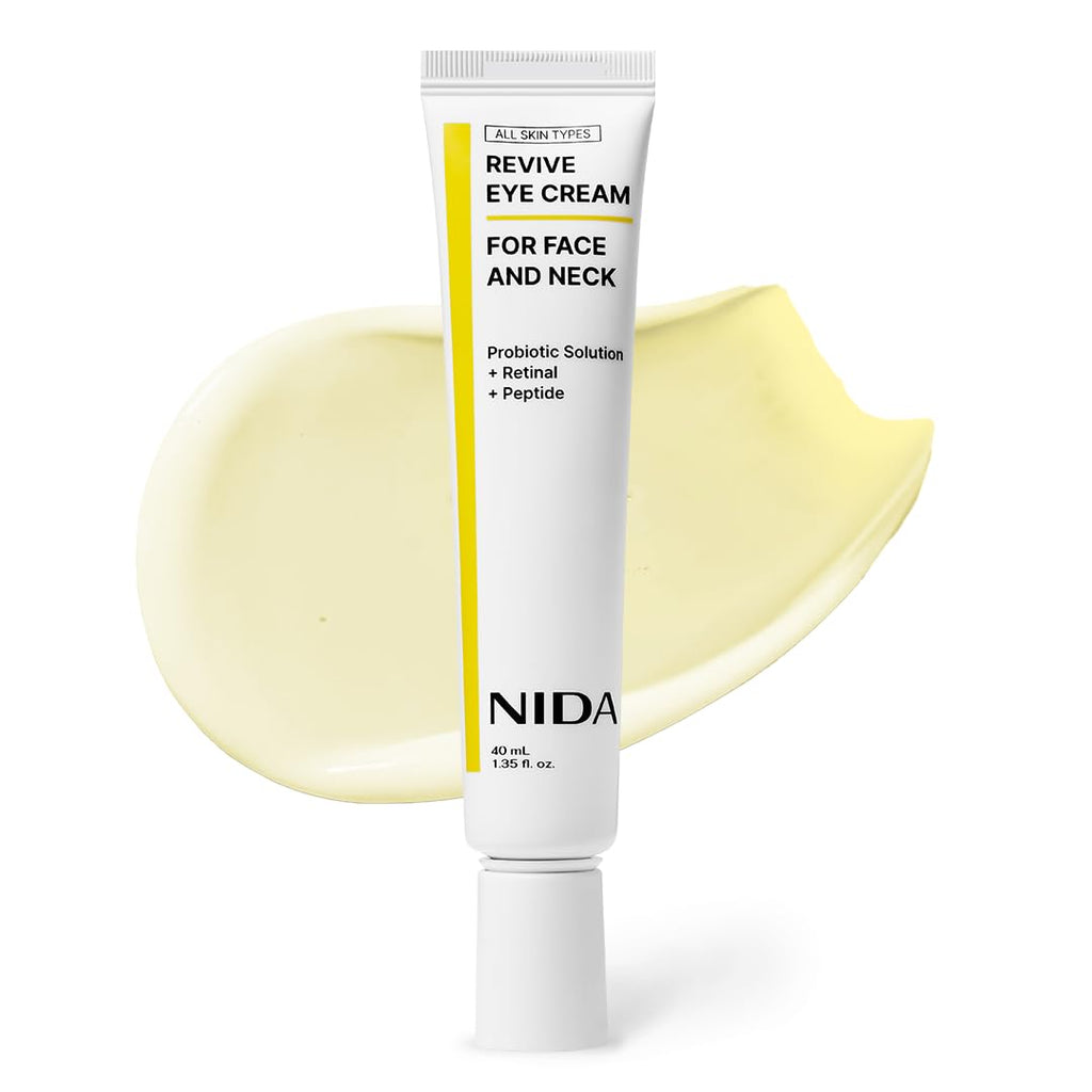 NIDA Revive Eye Cream for Face & Neck | Probiotic, Retinal & Peptide | 40ml (1.35 fl oz)