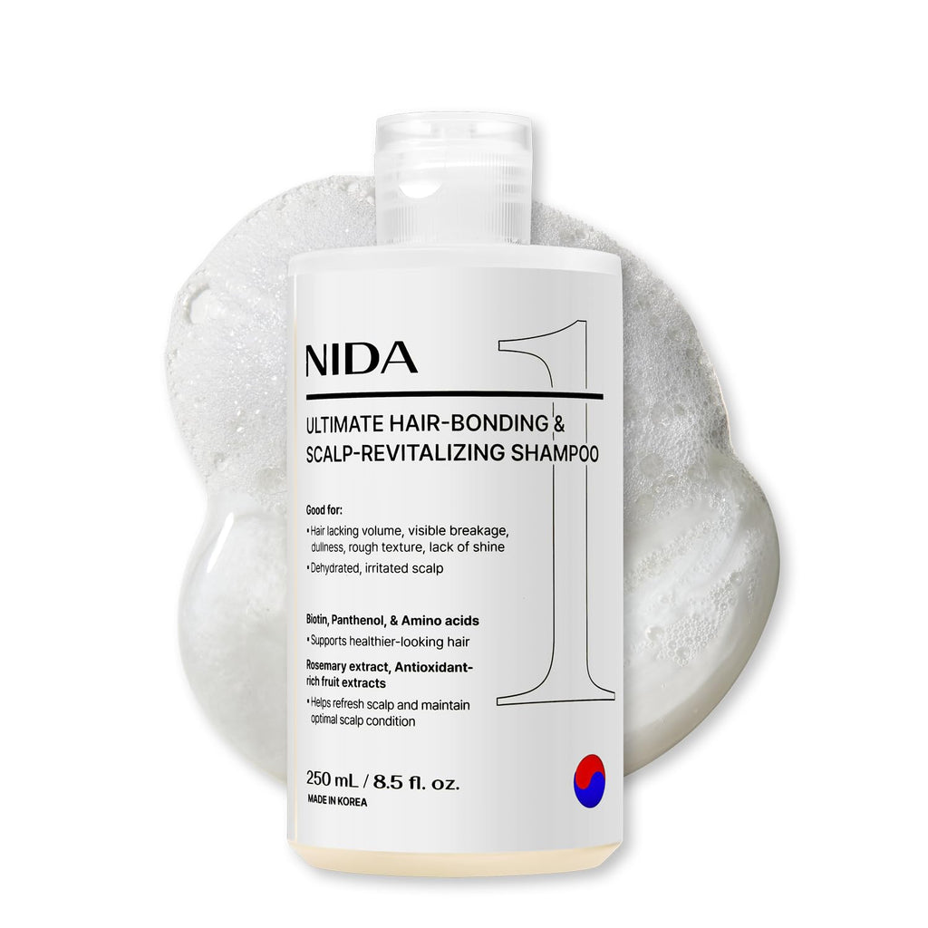 NIDA Ultimate Hair-Bonding & Scalp-Revitalizing Shampoo | Strengthen, Nourish & Refresh All Hair Types | 8.5 oz / 250 ml