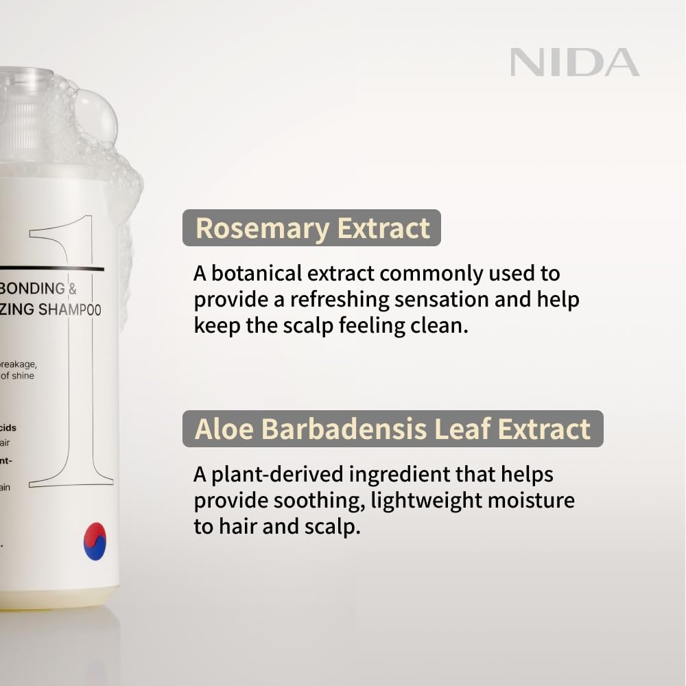 NIDA Ultimate Hair-Bonding & Scalp-Revitalizing Shampoo | Strengthen, Nourish & Refresh All Hair Types | 8.5 oz / 250 ml