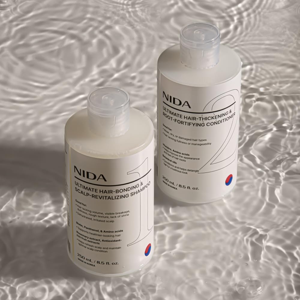NIDA Ultimate Hair-Bonding & Scalp-Revitalizing Shampoo | Strengthen, Nourish & Refresh All Hair Types | 8.5 oz / 250 ml
